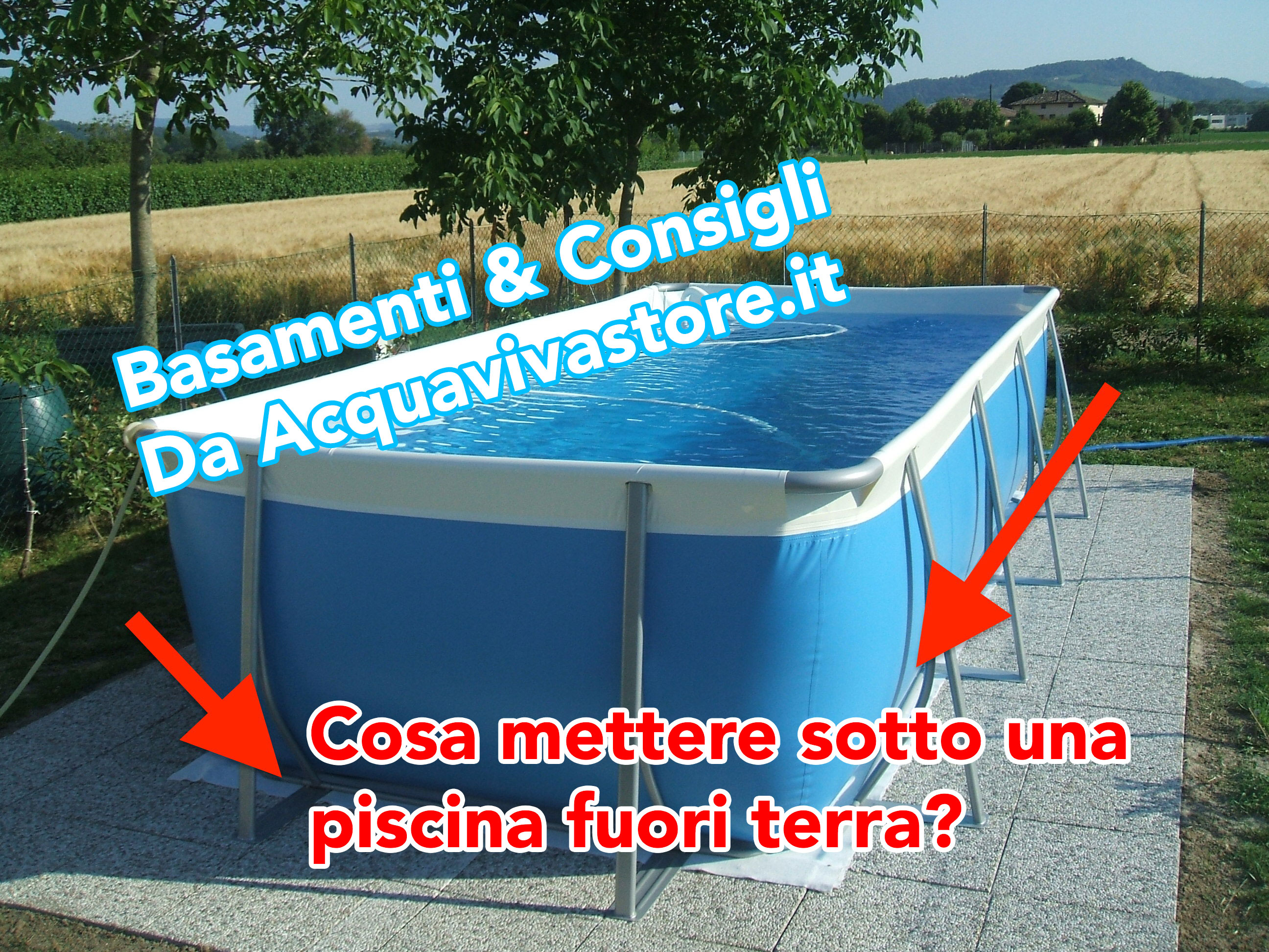 basamento per piscina fuori terra