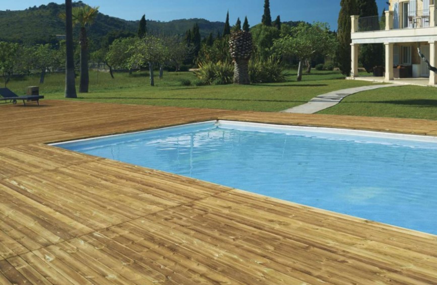 bordo piscina legno losa