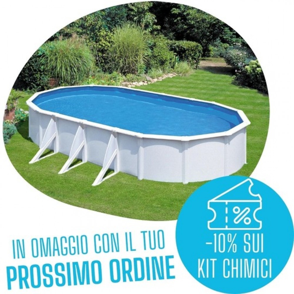 Gre Fidji Piscina Fuori Terra Diametro 460 Cm H120 | Kit Completo Con Depuratore A Sabbia