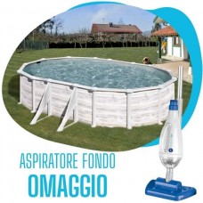 Kit Groenlandia piscina 500x300xh132 cm + aspiratore fondo manuale