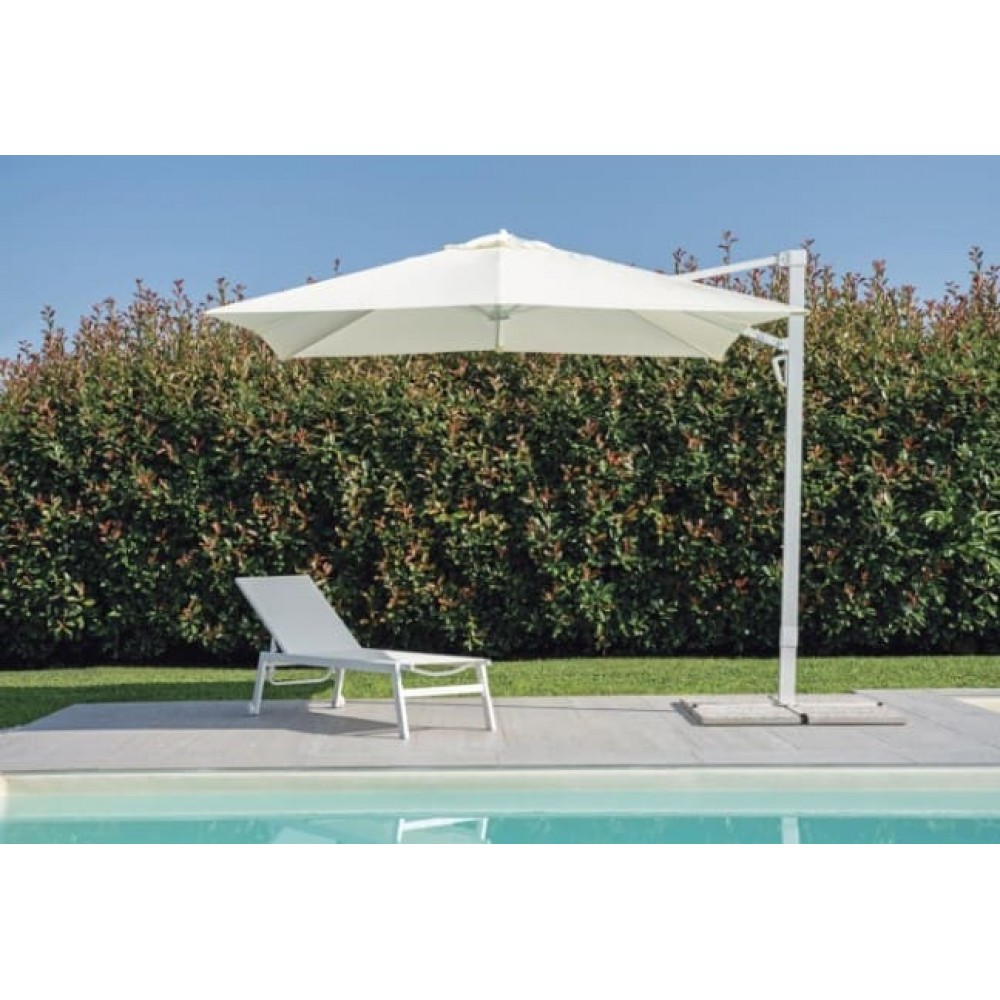 Ombrellone Alabama fusto bianco 3x3mt Ombrellone Alabama fusto bianco 3x3mt