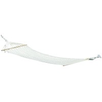 Amaca da giardino in rete di cotone con Stecche in Legno 200x80 cm