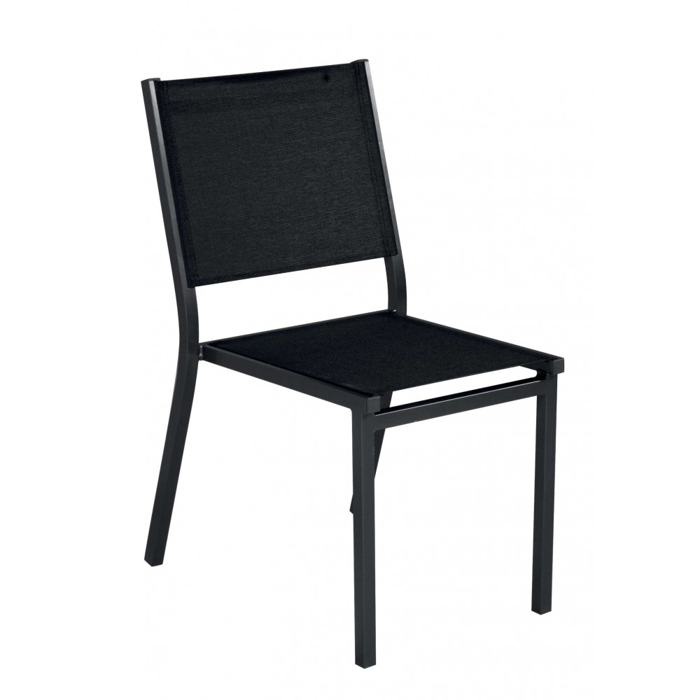 Sedia in alluminio antracite Elba