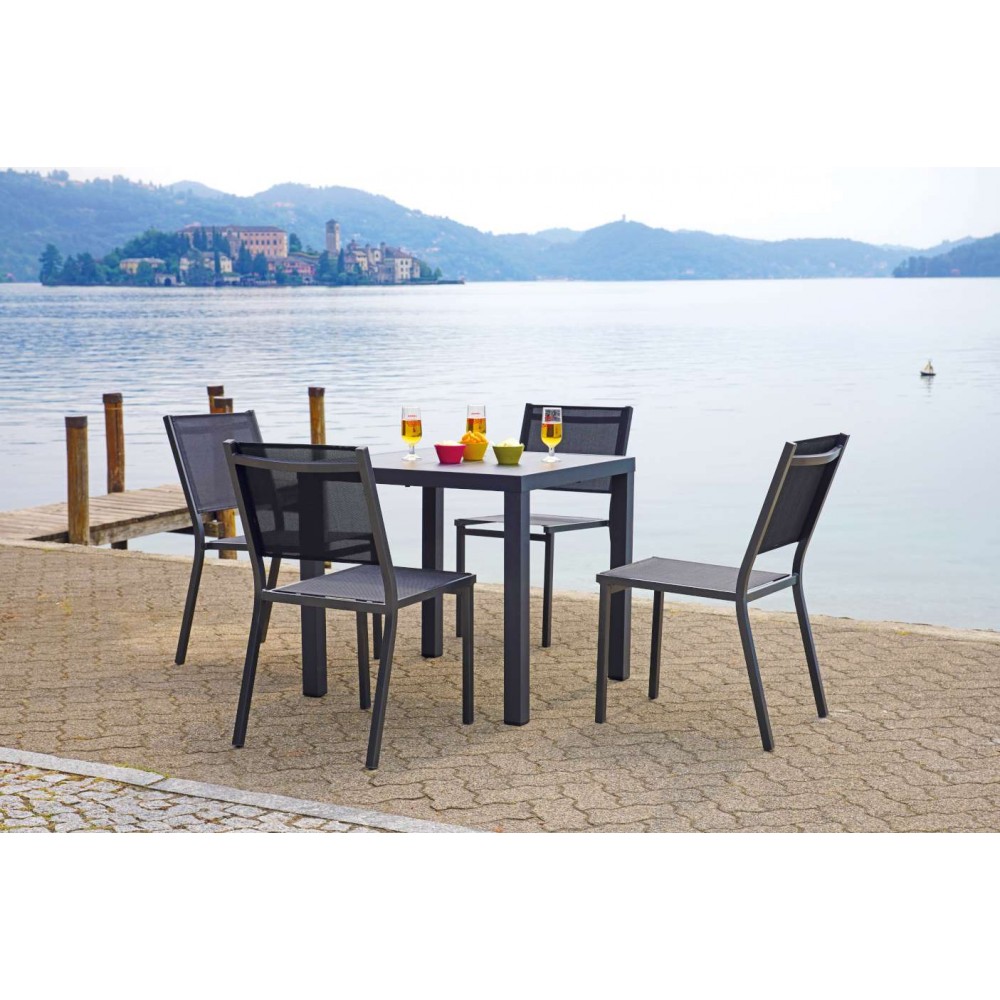 Tavola e sedie da esterno antracite