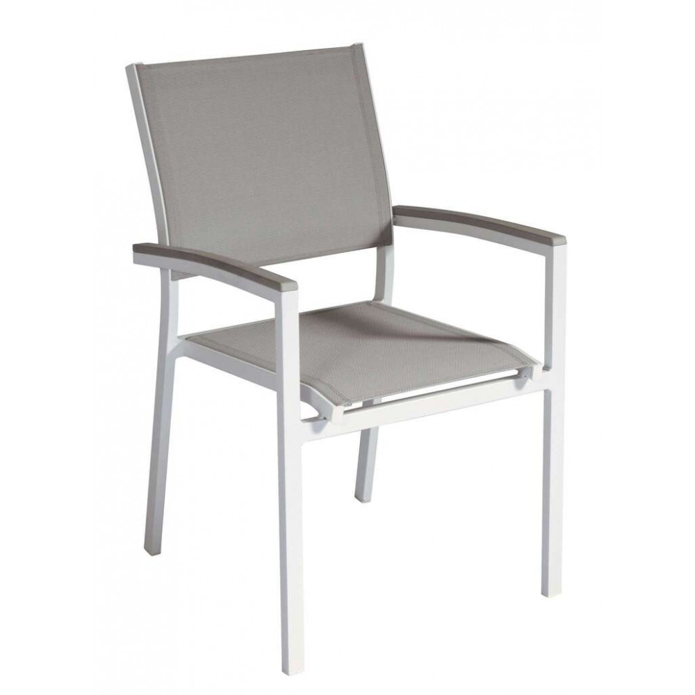 Sedia in alluminio bianco Volterra