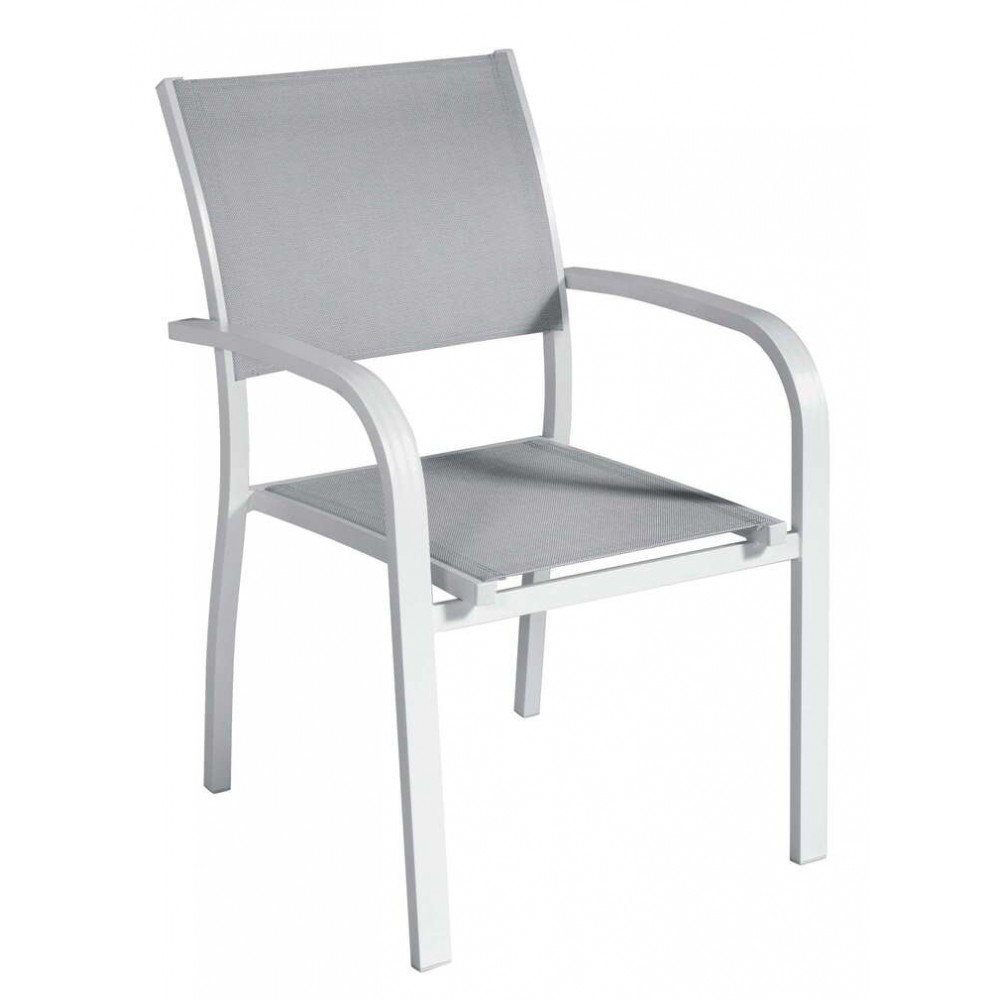 Sedia in alluminio bianco Viareggio 