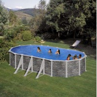 Corcega piscina fuori terra Gre 730 cm - 375 cm - h 132 cm