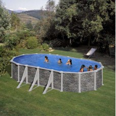 Corcega piscina fuori terra Gre 730 cm - 375 cm - h 132 cm