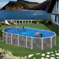 Santorini piscina fuori terra Gre 730 cm - 375 cm - h 132 cm
