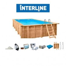 Piscina in legno Bali rettangolare 790 cm - 400 cm - h 138 cm 