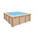 Bali piscina in legno quadrata 210 cm - 210 cm - h 78 cm 