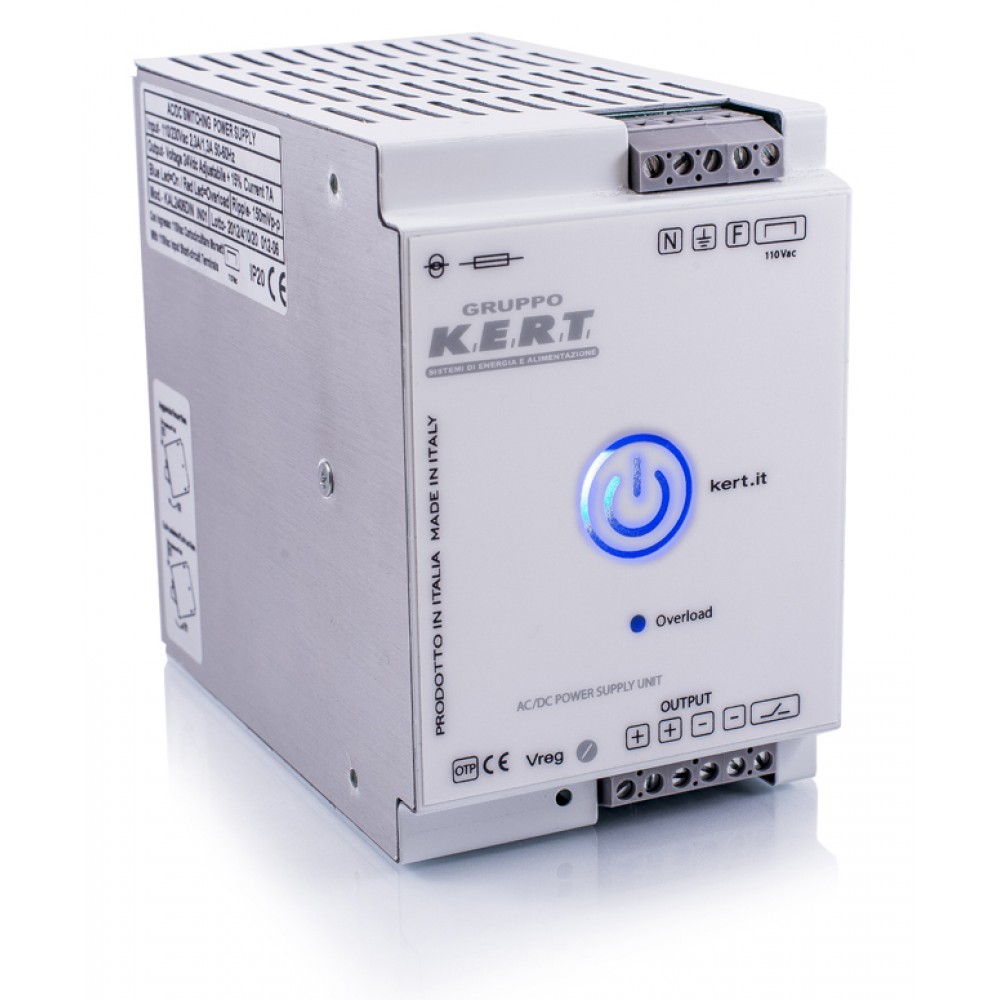 Alimentatore 24V DC 6A per guida DIN