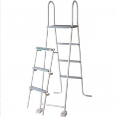Scaletta piscine Gre 134 cm - 2 x 3 gradini - piattaforma - lato staccabile