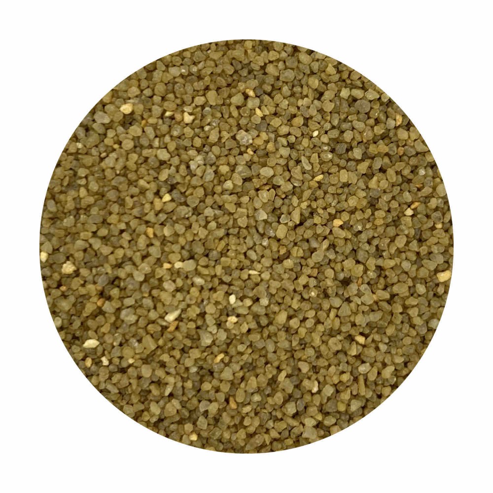Sabbia decorativa gialla ocra 0,7 / 1,2 mm sacco da 25 Kg