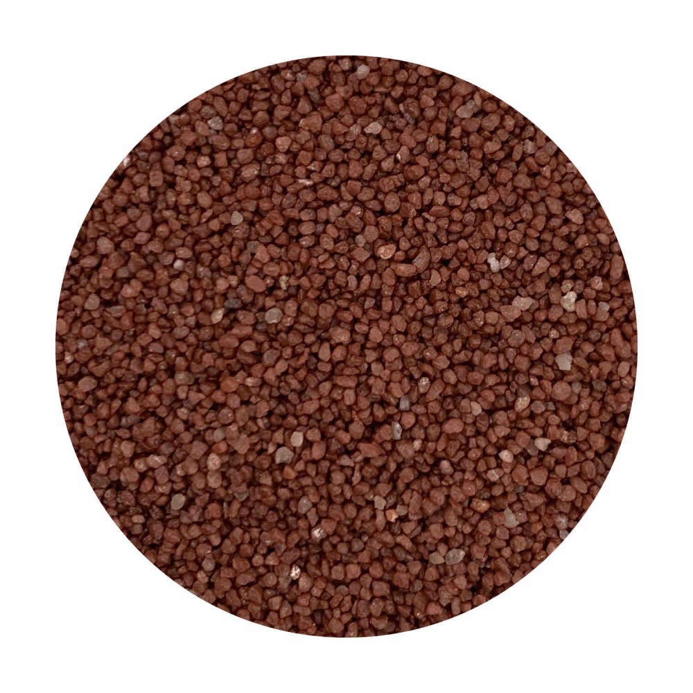 Sabbia decorativa rosso ossido 0,7 / 1,2 mm sacco da 25 Kg