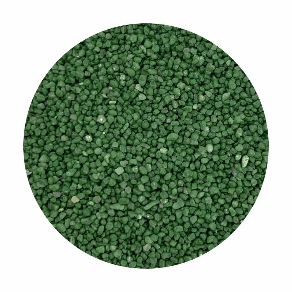 Sabbia decorativa verde 0,7 / 1,2 mm sacco da 25 Kg
