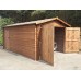 Garage in legno da giardino 350 cm x 600 cm - h 263 cm