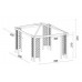 Gazebo in legno con grigliati Capri 304 x 304 cm h 270 cm