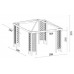 Gazebo in legno con grigliati Capri 364 x 304 cm h 270 cm