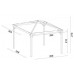 Gazebo in legno Ischia 364 x 364 cm h 280 cm