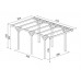 Pergola in legno non coperto Carport Eco 304 cm x 512 cm - h 233 cm