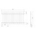 Steccato tavoletta in legno h cm 100 - lung. 180