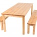 Tavolo da Giardino in legno set cesis 200 cm x 78 cm x h 74 cm 