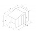 Box in acciaio zincato Gray con legnaia 278 cm x 127 cm x h 195 cm 