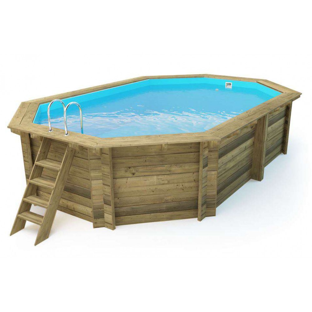 Piscina Losa in legno ottagonale 486 cm - 336 cm - h 116 cm