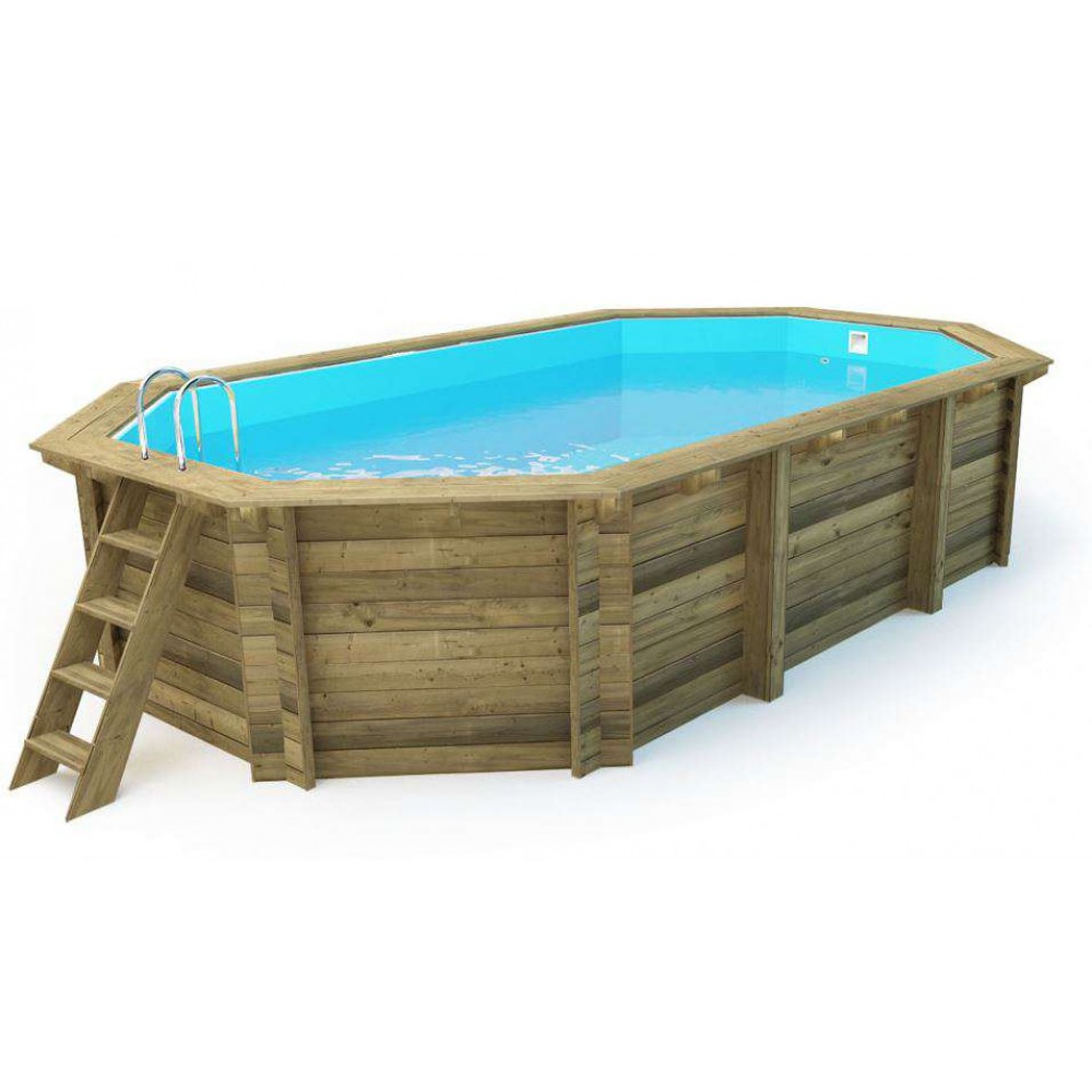 Piscina Losa in legno ottagonale 657 cm - 407 cm - h 116 cm