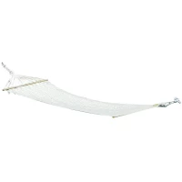 Amaca da giardino in rete di cotone con Stecche in Legno 200x80 cm