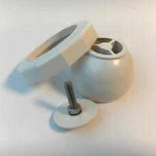 Sfera orientabile con ghiera in ABS diametro 60 mm (filetto) 
