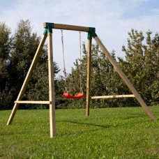 Altalena in legno completa